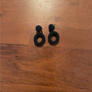 Black JCrew beaded earrings